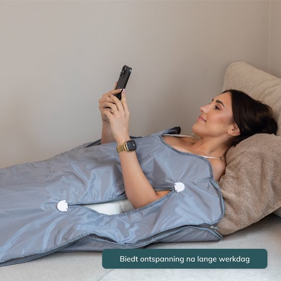 Soft & Silky - Infrarot-Therapie-Decke - 35°C und 75°C - Infrarot-Sauna - Rotlichttherapie - Wärmedecke - Elektrische Decke - Fibromyalgie