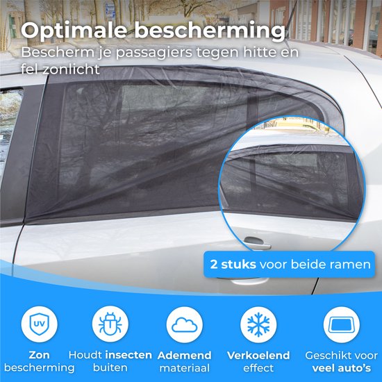 Nuvance - Sonnenschirm Auto Baby - Sonnenschutz - Seitenfenster - 2 Stück - UV-Schutz