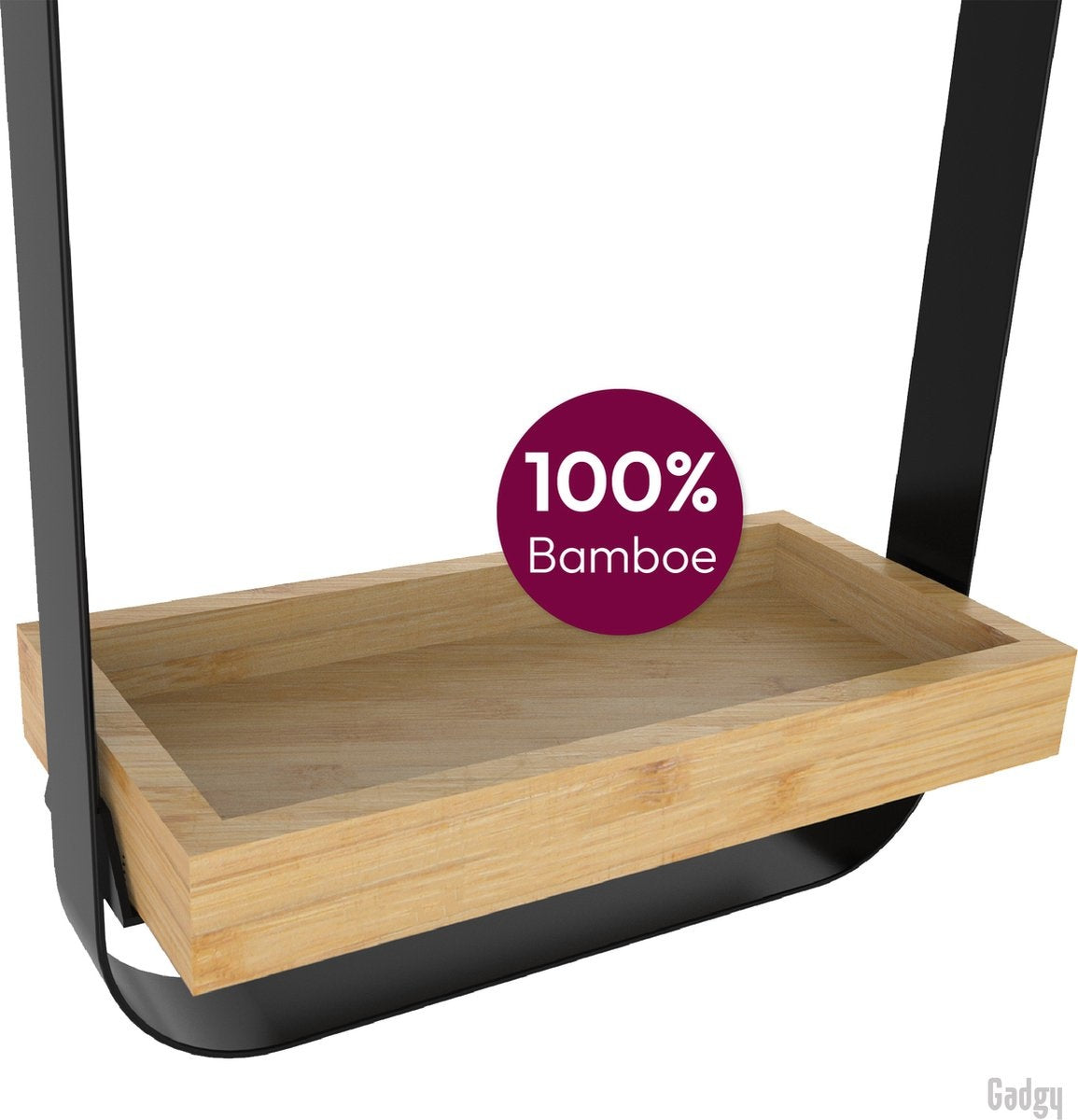 Gadgy Wandregal Metall Holz Schwarz - Wandregal - Wandkasten - Wanddekoration Industrie - Wanddekoration - 29x24cm