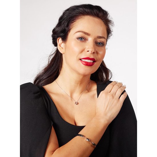 Laura Ferini Damenhalsband Cerchio Silber - Silberhalsband mit Anhänger - 18K Weißgold vergoldet - Halskette - Halsband - Schmuck - Accessoires - Damenhalsband mit Anhänger