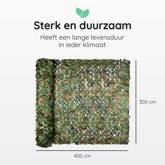 Volcan Tarnnetz 300 x 400 – Schattennetz – Camonet für optimale Tarnwirkung – Grün