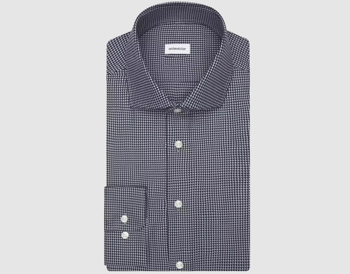 Seidensticker - Spreizbares Kent Business-Hemd - Slim Fit & eisenfrei - Navy - Größe 39