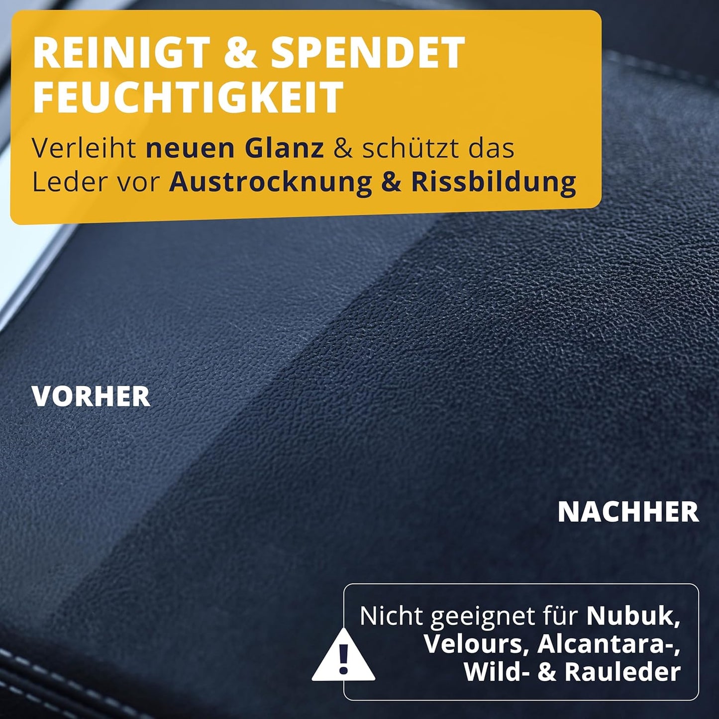 Licargo – Lederreinigungsschaum für Autos – für glattes Leder und Kunstleder – 200 ml