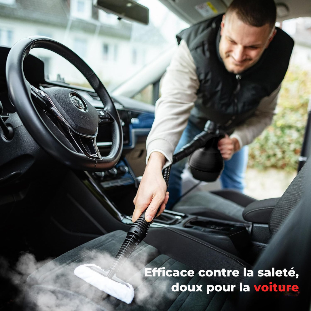 Neighbour's Friend Manueller Dampfreiniger - Dampfregulierung - Inklusive Zubehör - 350ml Tank - Schwarz