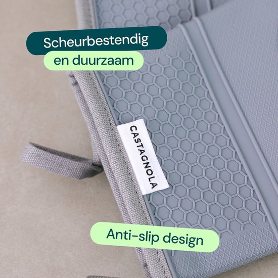 Castagnola Ofenhandschuhe - Hitzebeständige Überhandschuhe - Silikon-Ofenhandschuhe - Hitzebeständig bis zu 250°C - EN407 zertifiziert - Baumwolle - Grau