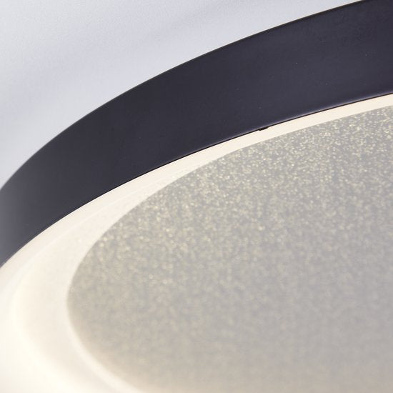 Brilliant Quito - Deckenleuchte - LED 30W - 42cm - Schwarzes Design - Glitzereffekt - 3-stufig dimmbar