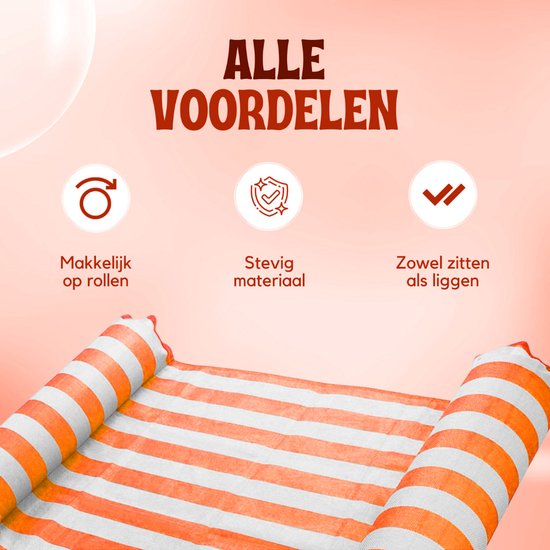 Travelly - Luxus Wasserhängematte - Hängematte - Luftmatratze - Luftmatratze Pool - Wasserspielzeug - Wasserhängematte - Orange