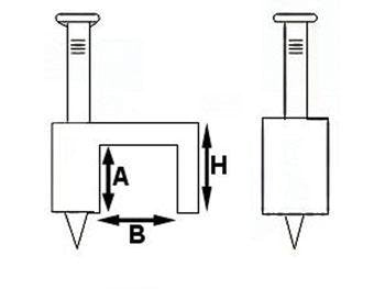 Flachkabelklemme, grau, 8Mm (100St/Karton)