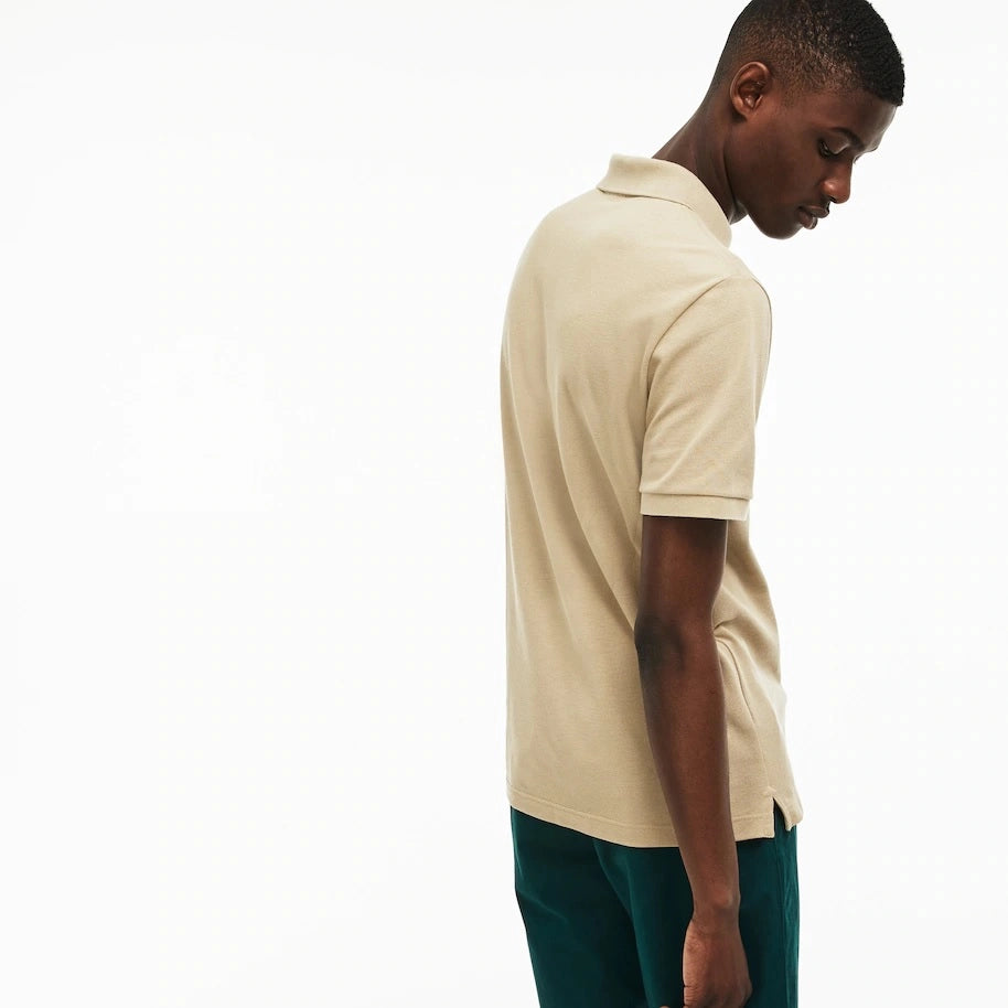 Lacoste Slim Fit Polo Shirt - Kurzarm - 100% Baumwolle - Beige - Größe XS