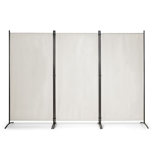 Coast 3 Panels Raumteiler - faltbar - 260 x 183 cm - Weiß - Polyester/Stahl