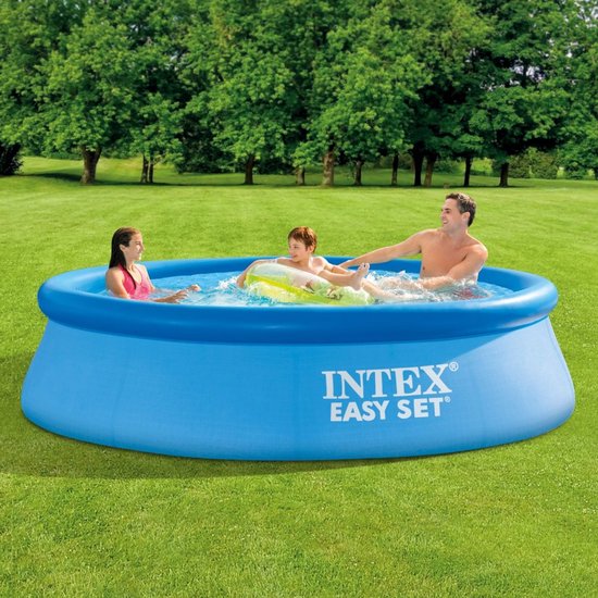 Intex Easy Set Aufblasbares Schwimmbecken-Set – Ø 305 x 76 cm mit Filterpumpe