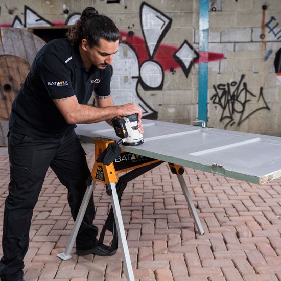 Batavia Kompakte Werkbank und Spannsystem - Max. Belastbarkeit 150kg - Spannbereich 965mm - orange