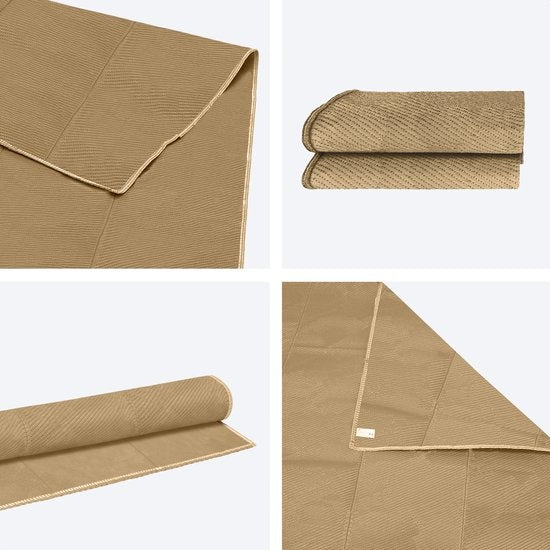 LifeGoods Outdoor-Teppich - 152x230CM - Gartenteppich - Inkl. Tragetasche - Beige