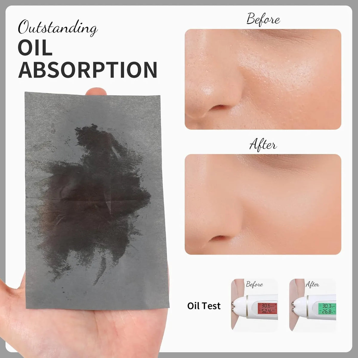 DUcare Öl-Blotting-Tücher für das Gesicht – 100 Stück