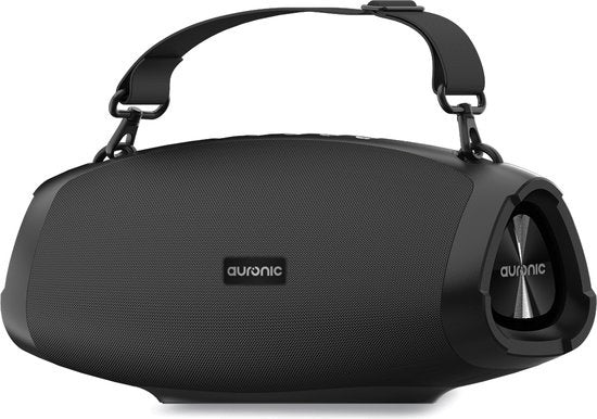 Auronic Boombox - Extra Bass - Bluetooth-Lautsprecher - Kabellos - USB-, AUX- und SD-Kartenanschluss - Schwarz