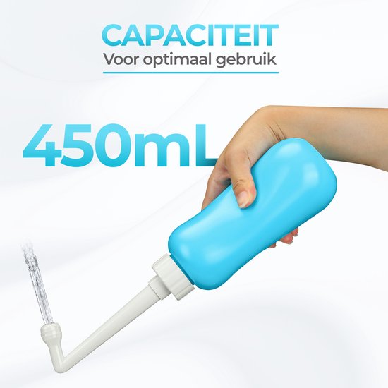 PurelyGoods® Peri Bottle - Portable Bidet - Vaginal Dusche - Perineum - Schwangerschaft - Postpartum Spülen Flasche - 450ML - Blau