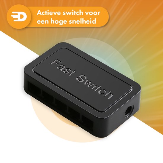 Drivv. Netzwerk-Switch - bis zu 1000Mbps - 5 Ports - Internet-Switch - RJ45-Splitter - schwarz