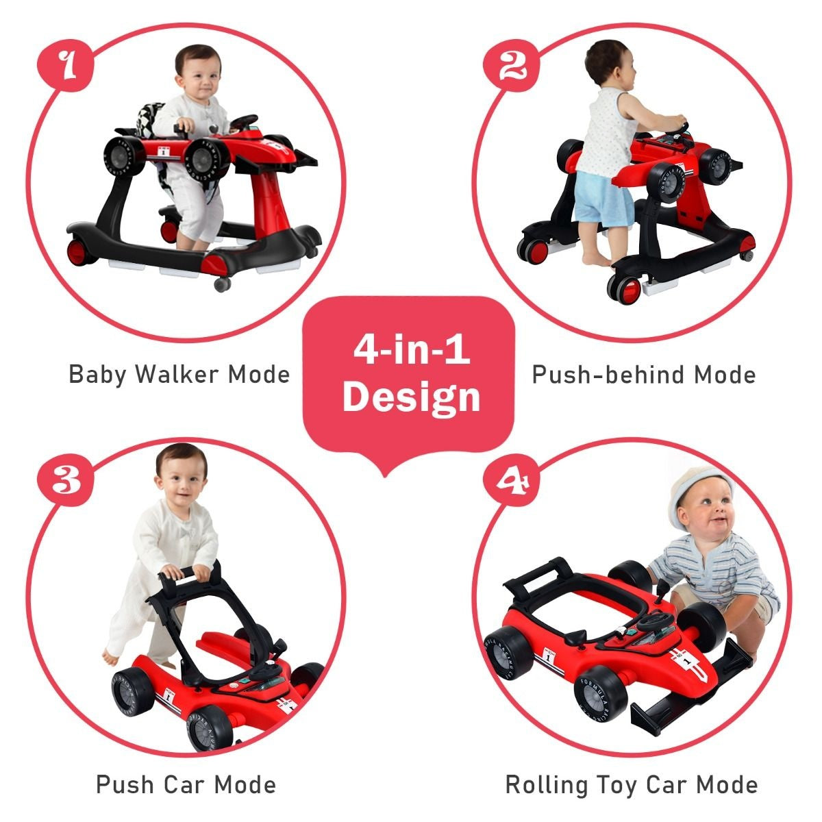 Küstenläufer - 4-in-1 - Max. 15 - Rot / Schwarz