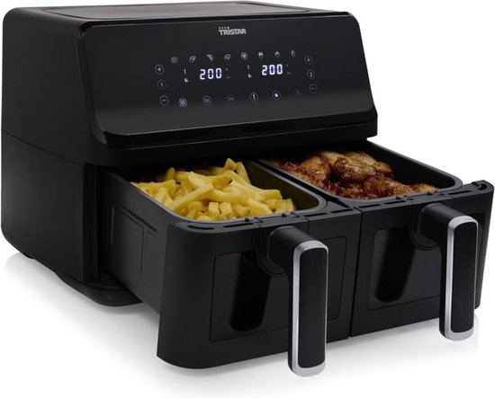 Tristar FR-9037 – Airfryer XXL – 6,2 l – Mit Sichtfenster – 10 Garprogramme – PFAS-frei