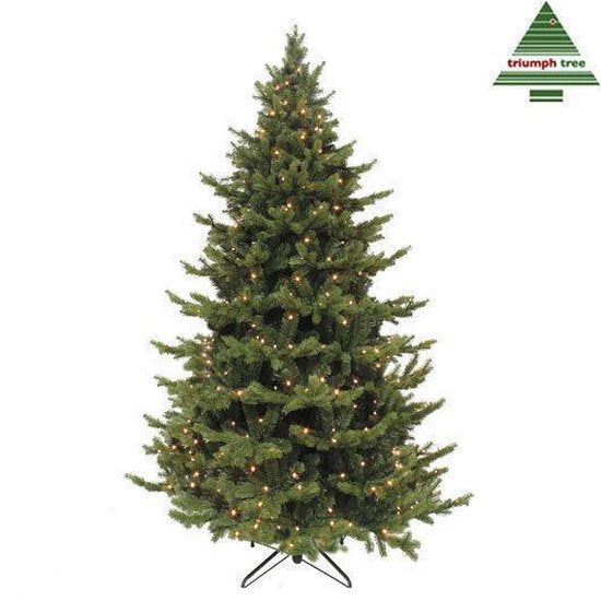 Triumph Tree Sherwood Deluxe Künstlicher Weihnachtsbaum mit LED-Lichtern - H185 x Ø127 cm - Grün