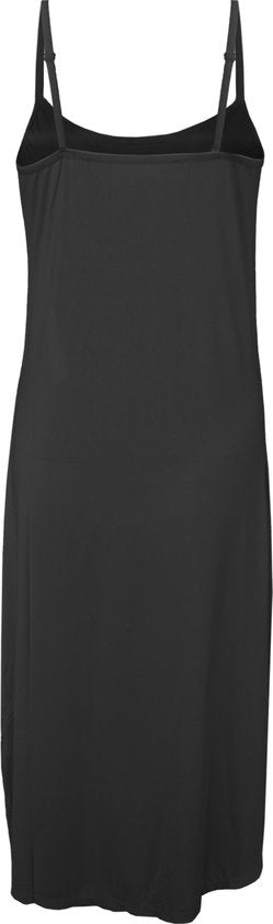 Damen Unterkleid - Nachtkleid - Schlafkleid - Antistatisch - Schwarz - Mikrofaser - Lang (120CM) - Größe L/XL
