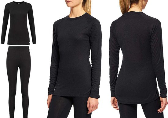 Heat Essentials – Thermounterwäsche für Damen – Thermo-Leggings für Damen – Schwarz – M – Thermokleidung für Damen – Thermohosen für Damen – Thermo-Leggings – Thermohosen für Damen