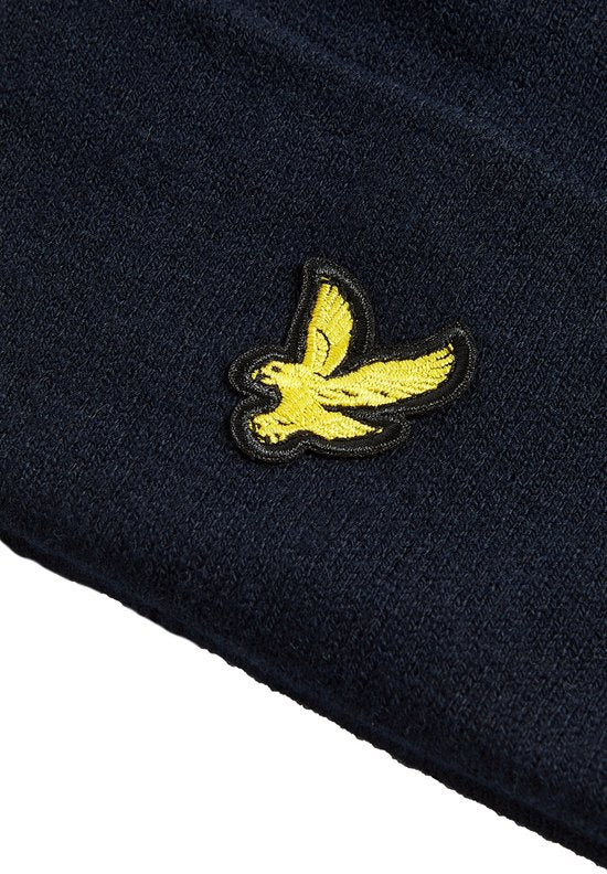 Lyle & Scott Mütze aus Wollmischung, Marineblau – Einheitsgröße – Herren