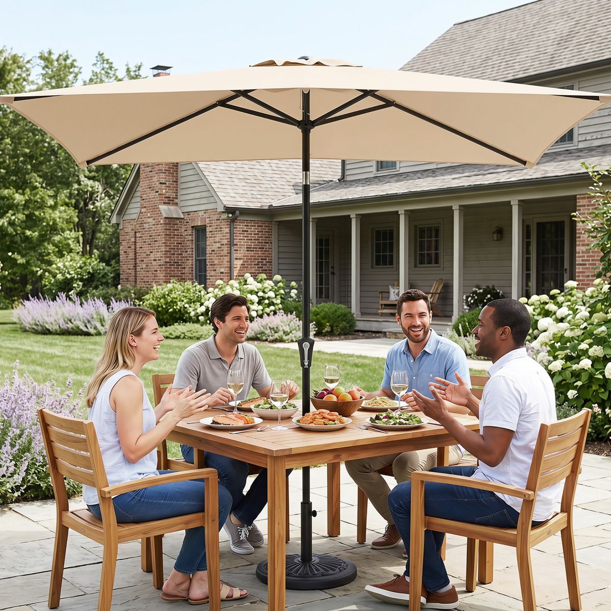 Coast-Sonnenschirm – verstellbarer Neigungswinkel – rechteckig 3 x 2 m – beige