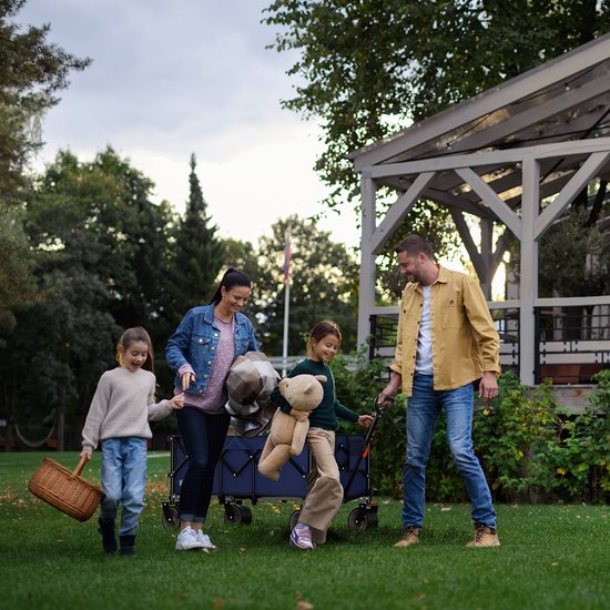 LifeGoods Wagon - XXL - faltbar - 300L - 150KG Tragfähigkeit - Blau