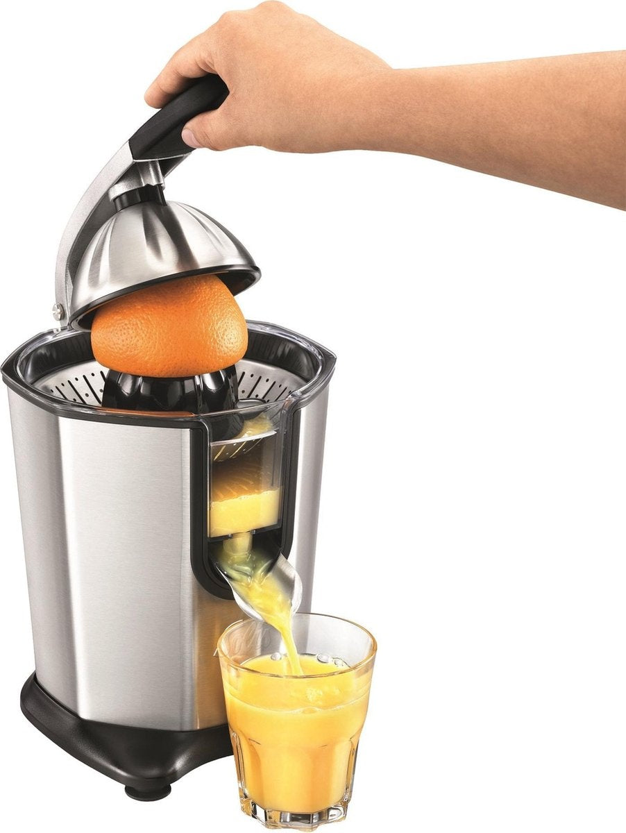 Solis - Citrus Juicer 8453 - Elektrische Orangenpresse - Stahl - 160 Watt - Silber/Schwarz