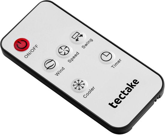 tectake® 4-in-1-Luftkühler Alaska – 5 l Wassertank – 3 Stufen – Luftkühler – Luftkühler mit Schwenkfunktion – Timer – Fernbedienung – Kühlelemente – Luftbefeuchter – Ventilator – Luftreiniger – Anthrazit
