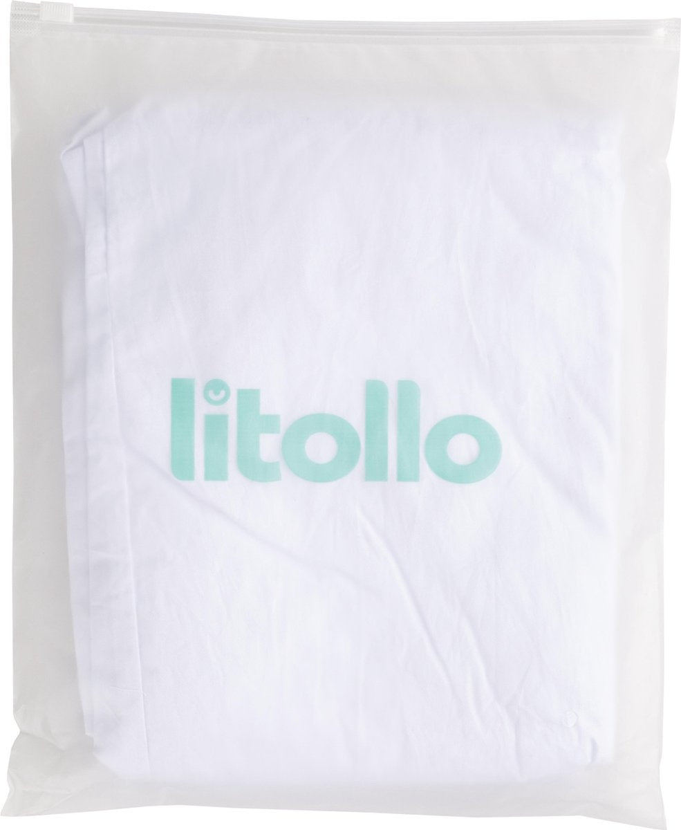 LitolloÂ¬Ã† Umstandskissenbezug XXL 280cm - Ventilierende Baumwolle - Weiß
