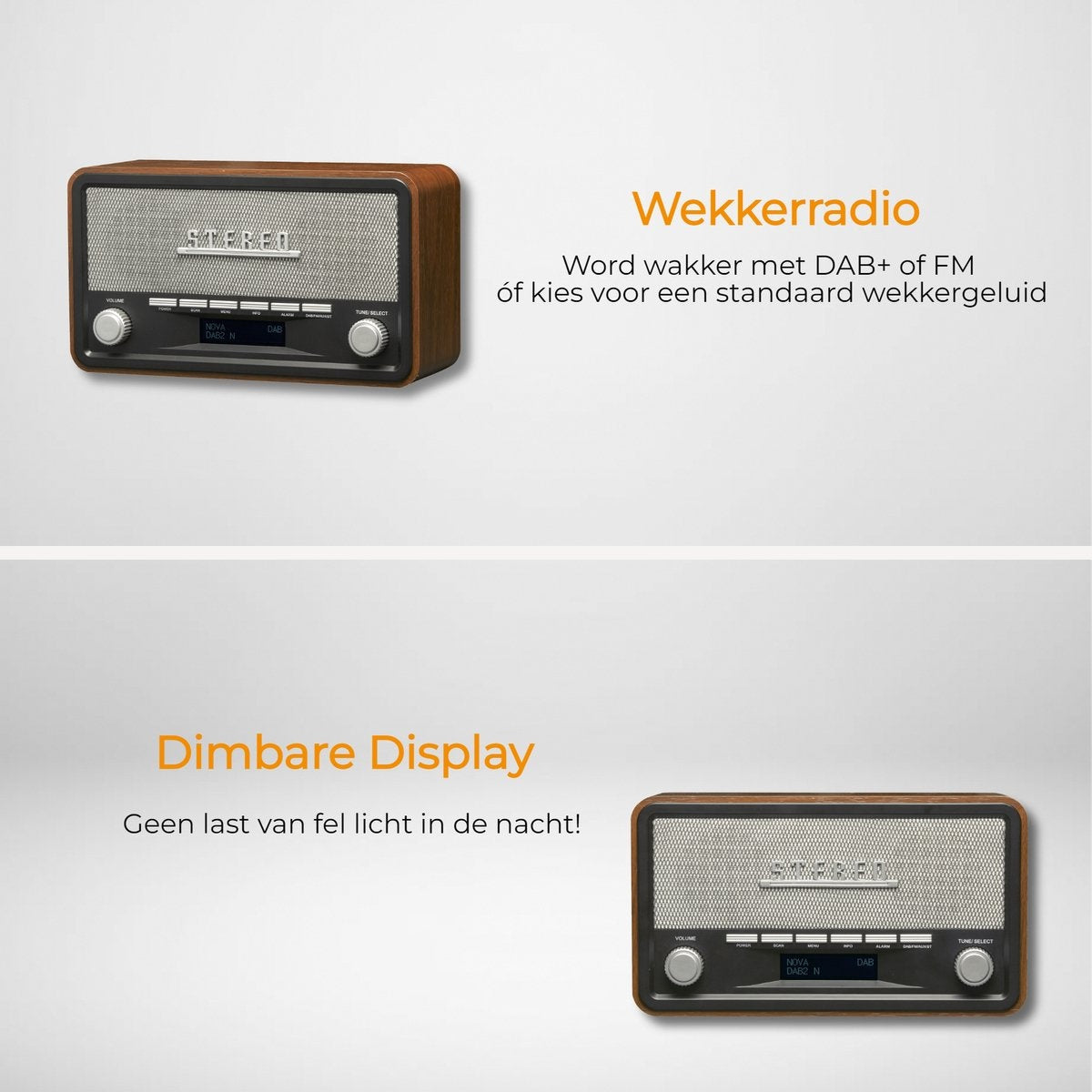 Denver DAB-Radio - Retro-Radio - DAB+/ FM-Radio - Bluetooth - Holz