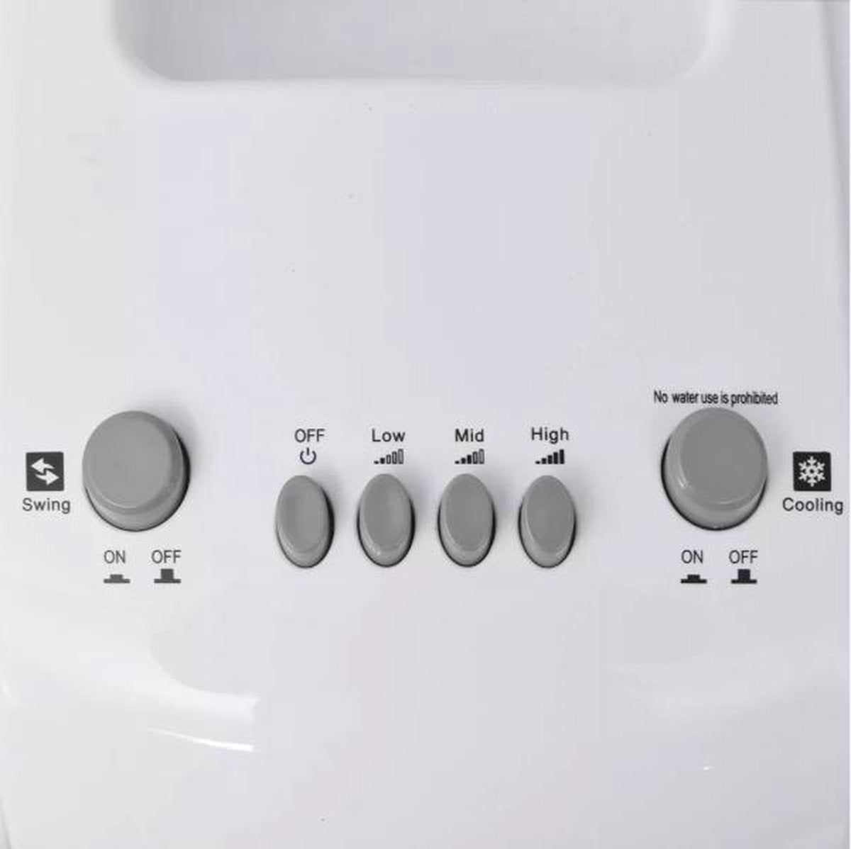Excellent Electrics - Luftkühler - 3.5L - 80 Watt - leiser Ton - 3 Geschwindigkeiten- Weiß