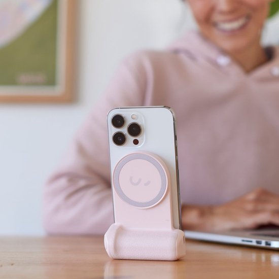 Shiftcam SnapGrip - Komfortabler Griff mit kabelloser Auslösetaste - Einfaches kabelloses Aufladen (5W) - Kompatibel mit MagSafe - Grau