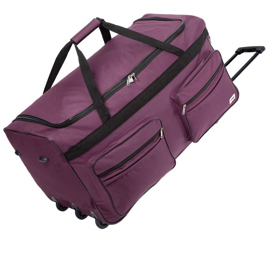 DBA XXL Reisetasche Lila mit Trolleyfunktion 3 Rollen 160 LITER 85x43x44cm