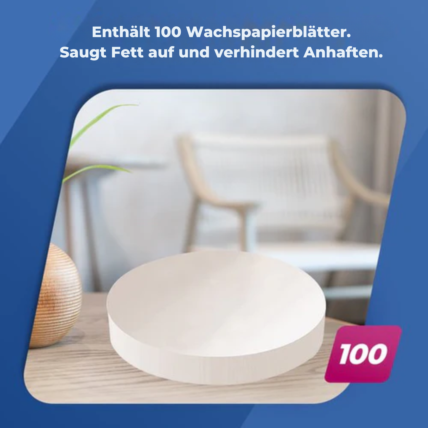 Roegaarden Burgerpresse - Tofu-Presse - BBQ-Zubehör - 100x Wachspapier - Schwarz