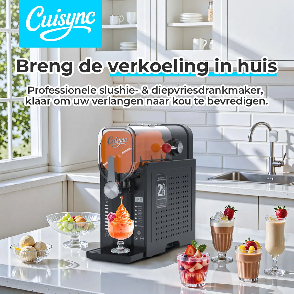 Cuisync 2408B Slush- und Frozen-Drink-Maschine – 6 Programme