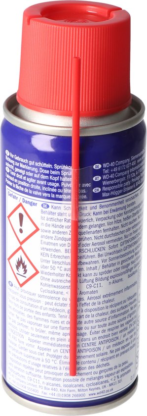 WD-40® Multi-Use Product Classic – Vertreibt Feuchtigkeit – Behebt Quietschen und Knarren – Schützt vor Rost und Korrosion – Entfernt Schmutz – Silikonfrei – 100 ml