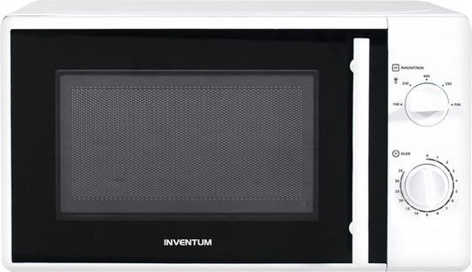 Inventum MN205S Solo Mikrowelle – 20 l – 700 W – Auftaufunktion – Weiß