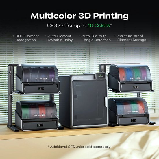 Creality K2 Combo 3D-Drucker - inkl. CFS - Bis zu 16 Farben