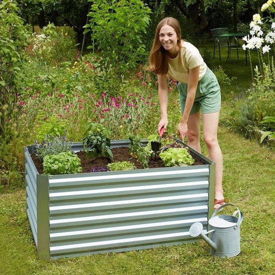 tectake - Hohe Pflanzgefäße Salvia verzinkt - 403446