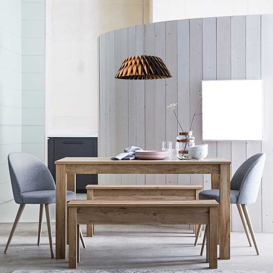 Anne Lighting – Hängeleuchte – Maze – natur – Holz – Ø 46 cm – E27 – 3490BE