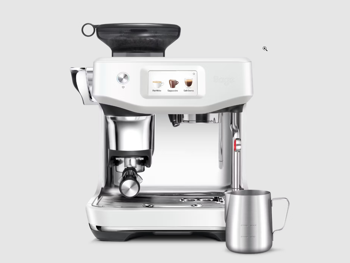 Sage de Barista Impress Touch Kaffeemaschine - Edelstahl - 36 x 34 x 41,5 cm - Farbe: Meersalz
