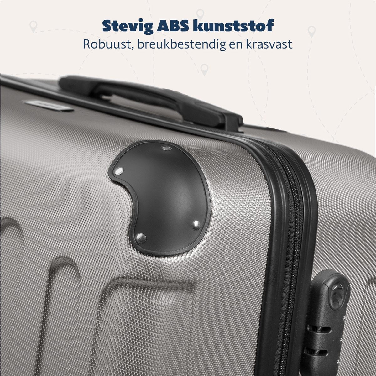 TRVLMORE - Koffer - Handgepäck - 54x36x20cm - 38L - Champagner