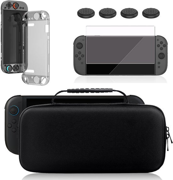 Controlla - Case geeignet für Nintendo Switch 2 - Case geeignet für Nintendo Switch 2 - Inklusive Bildschirmschutz - Schutzhülle - Daumengriffe