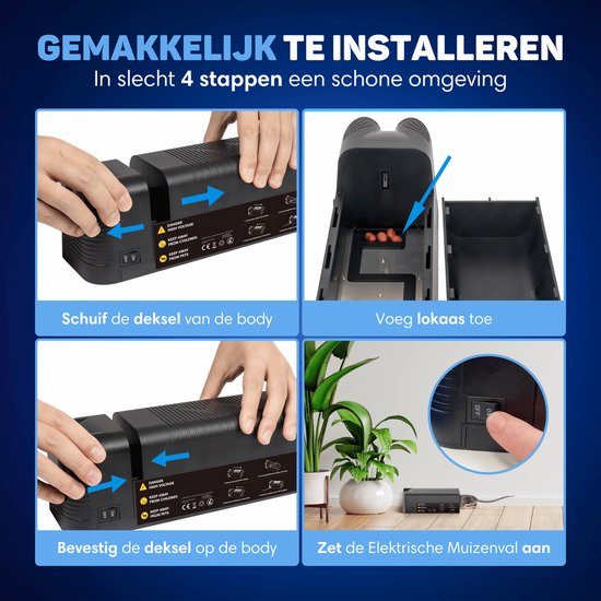 Vulpes Goods® Repellent - Elektrische Mausefalle Pro - Effektive Mausefalle für Innenräume - Kabellos & wiederaufladbar - Sicher, hygienisch & langlebig - Auch als elektrische Rattenfalle geeignet