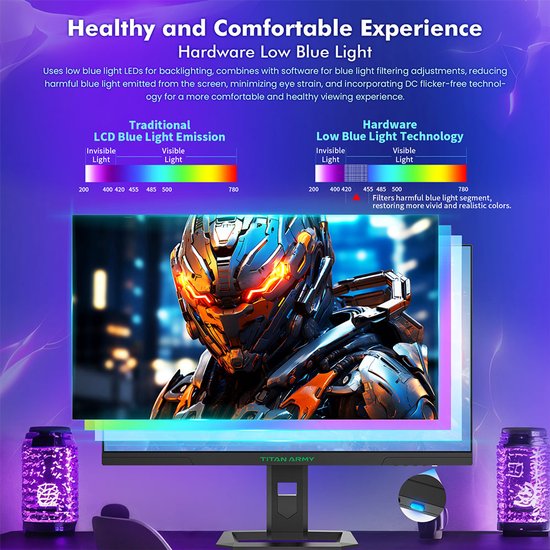 TITAN ARMY P2510G Computermonitor 68,6 cm (27") 2560 x 1440 Pixel Quad HD LED Schwarz