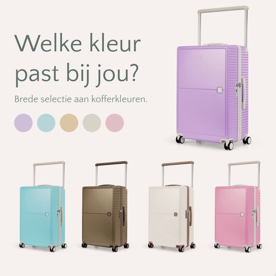 Skycases City Walker - Mittelgroßer Reisekoffer 77L - Leicht und robust - 360° Spinner-Räder - Original TSA-Schloss - Inklusive Schutzhülle & Nassbeutel - 66 x 45 x 26 cm - Lila