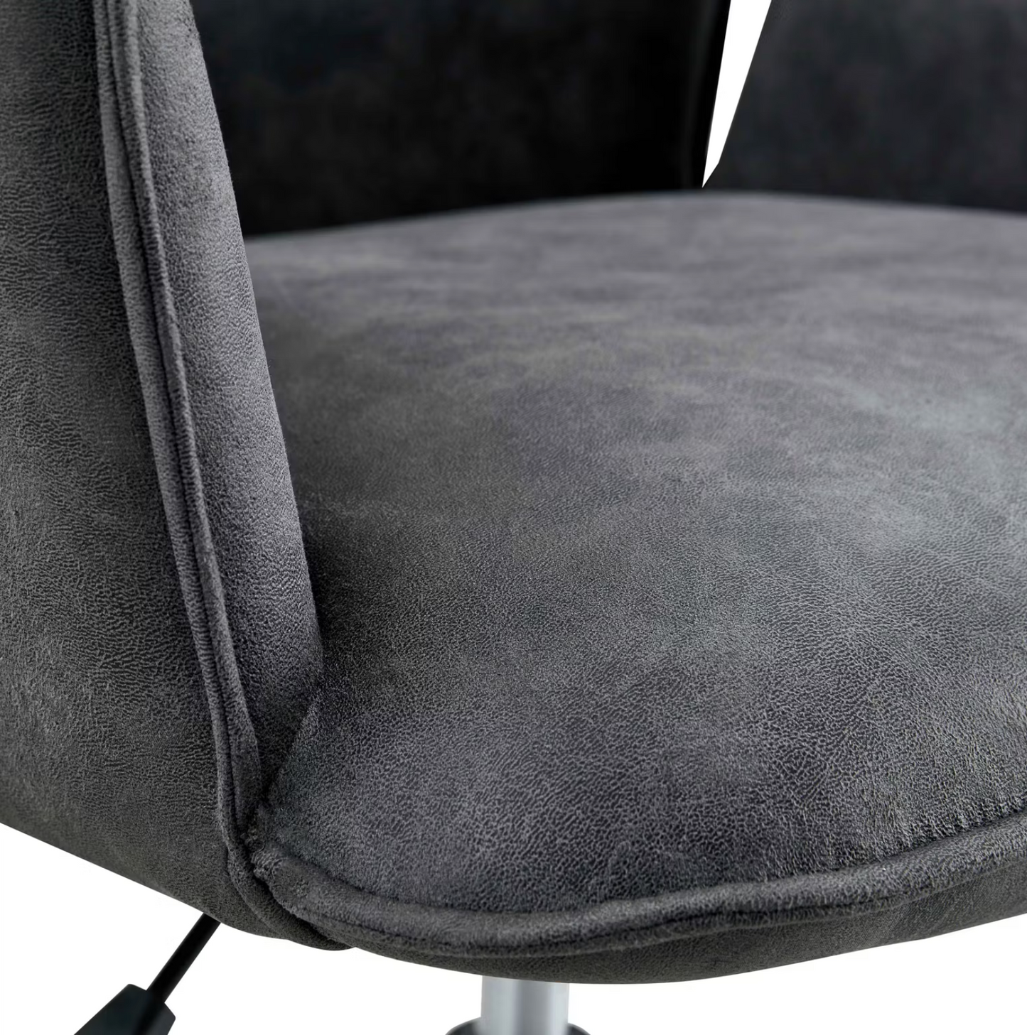 Jill Bürostühle 2er Set - Anthrazit Mikrofaser - 58,5 x 64 x 82,5-91,5 cm - Höhenverstellbar